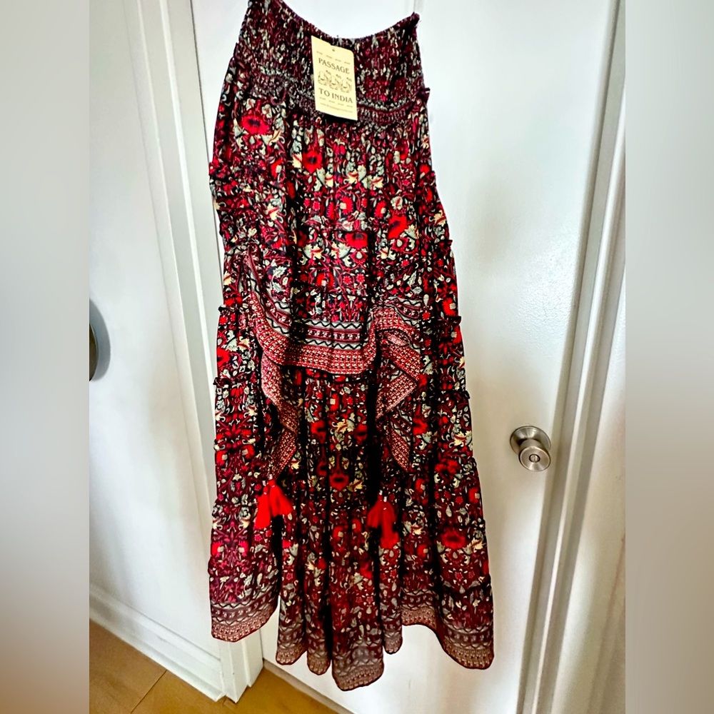 High low skirt Hand made in India silk flowing bohemian style skirt! One size